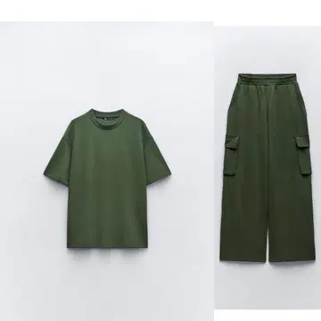 ZAR 오버 사이즈 T + 카고 팬츠 셋업 S 택 포함 미사용