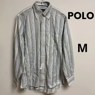 미사용 POLO 스트라이프 버튼 다운 긴팔 셔츠 M 사이즈