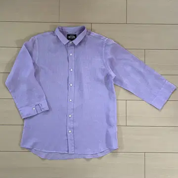 BEAMS 린넨 연보라색 셔츠 L 사이즈