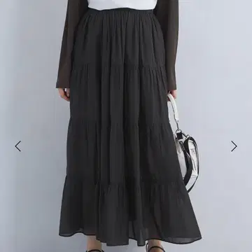 그린 라벨 릴랙싱 보일 티어드 롱 스커트