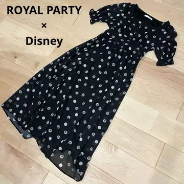 ROYAL PARTY 디즈니 콜라보 미키 원피스 롱 블랙