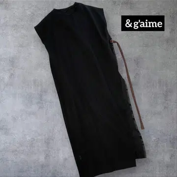 &g'aime 사이드 슬릿 레이어드 풀오버 상의