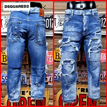 Dsquared2 Glam Head Jean 크롭 데님 청바지