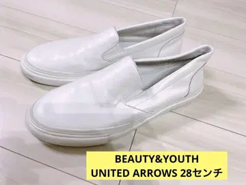 유나이티드 애로우즈 가죽 슬립온 화이트 28cm