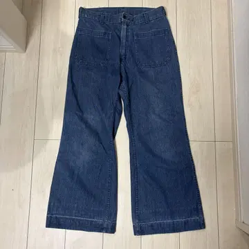 70s VINTAGE US NAVY 세일러 플레어 데님