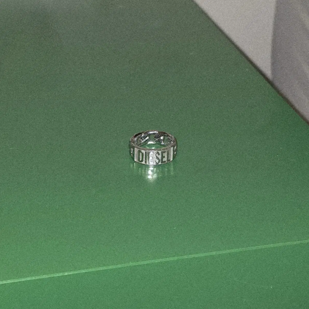 ☆DIESEL☆ Logo engraved ring DX1347040 DIESEL Engraved Logo Ring Silver for Men DX1347040-10