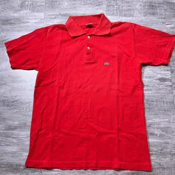 프랑스제 프렌치 라코스테 LACOSTE 반팔 피케 셔츠 빨간색 M