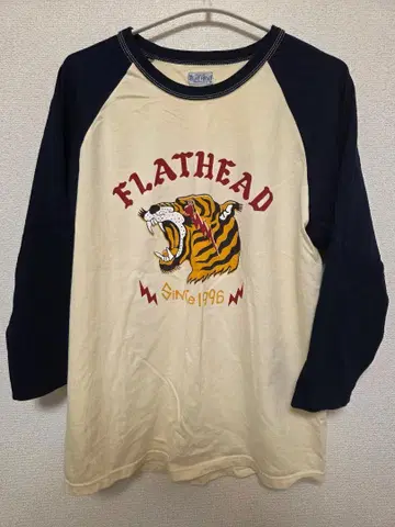 플랫 헤드 THE FLAT HEAD 호랑이 플랫 헤드 7부 소매 티셔츠