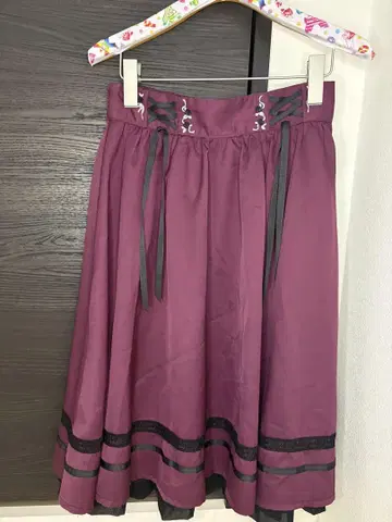 axesfemme 레이스업 플레어 스커트