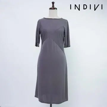새상품급 INDIVI 종아리 기장 원피스 그레이 사이즈 38*RC354