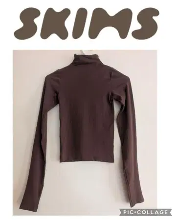 미사용 새상품! SKIMS 터틀넥 탑 코코아