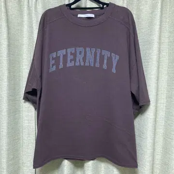 FRAMeWORK 로고 프린트 하프 슬리브 T 브라운 2022SS
