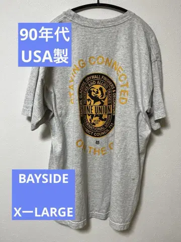 90년대 USA제 노동조합 유니온 BAYSIDE 티셔츠 매니아 인기