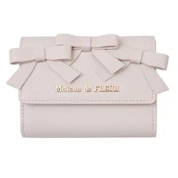 Maison de FLEUR 걸리시 리본 지갑 핑크