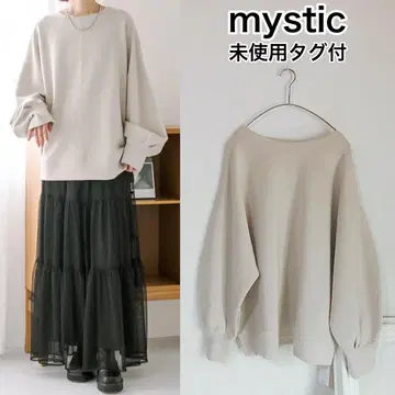 미사용 택 포함 mystic 백산 풀오버 베이지 프리 사이즈