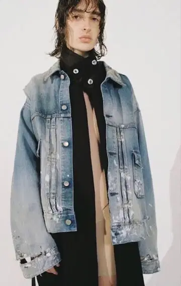 ANCELLM CRASH DENIM JACKET type-2