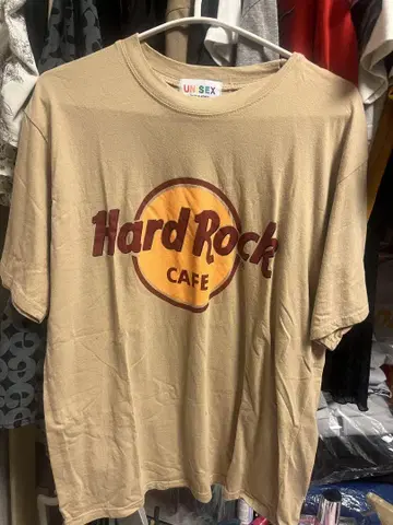 Hard Rock Cafe 베이지 티셔츠