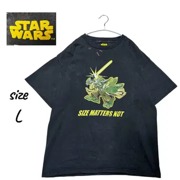 스타 워즈 STAR WARS 요다 티셔츠 블랙 (L)