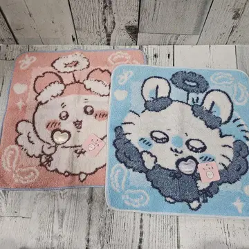 치이카와 타월 손수건 (엔젤 블루 핑크) 모몽가&게