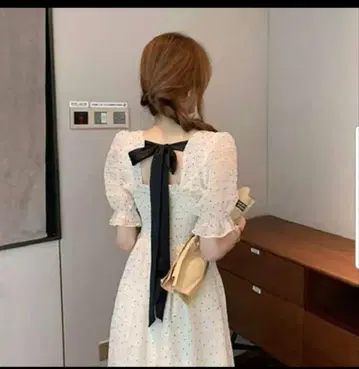 빅 사이즈 여성용 도트 무늬 원피스 반팔