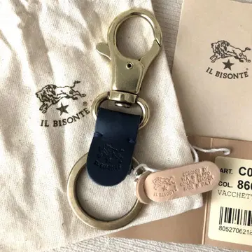 새상품 일비종떼 IL BISONTE 키링 네이비 블루