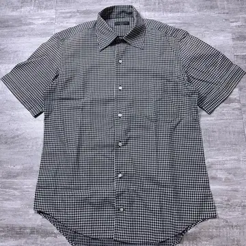 CORNELIANI 꼬르넬리아니 코튼 반팔 셔츠 블록 체크