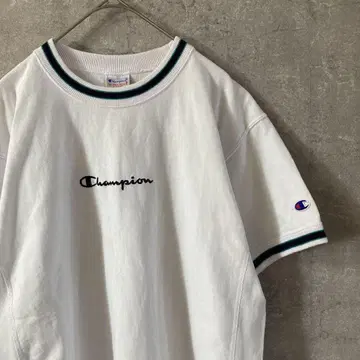 Champion 리버스 위브 티셔츠 링거 넥 S 사이즈 화이트