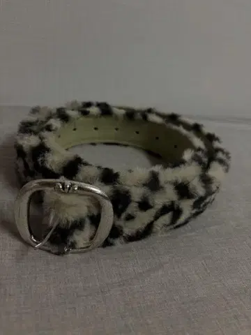 WINNY Fur Belt 레오파드 무늬 레오파드 퍼 벨트