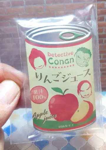 명탐정 코난 사과 주스 캔뱃지 나가노현 경찰