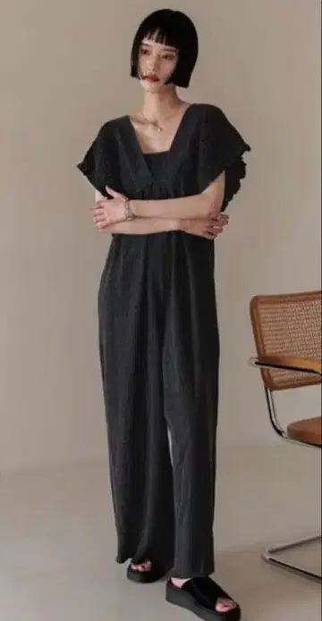 로리즈팜 요류 셔링 살로펫 블랙 L