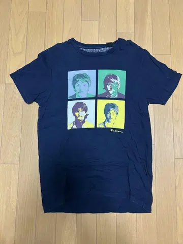 비틀즈 티셔츠 M 네이비 벤샤먼