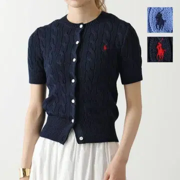 랄프 로렌 니트 반팔 네이비