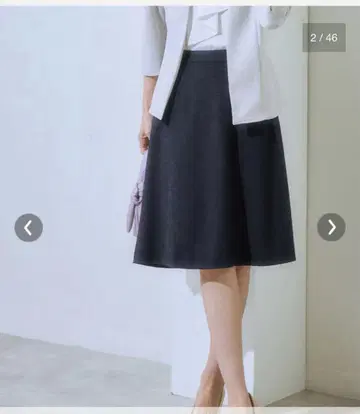 니센 세미 플레어 스커트 얇은 저지 시리즈 수트