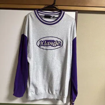 XLARGE 그레이/퍼플 긴팔 트레이닝복