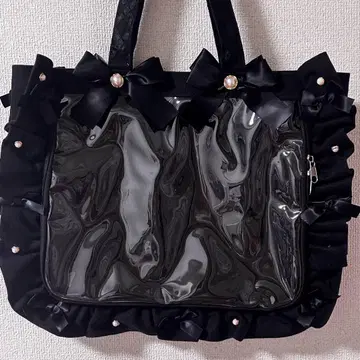자카마트 이타백 프릴 디자인 A4 블랙 이타백