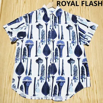 ROYAL FLASH SATOSHI TANAKA 레이온 패턴 셔츠 M