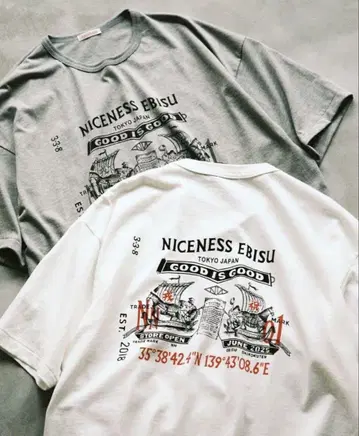 완판템 NICENESS 에비스점 오픈 기념 한정판 티셔츠 L 사이즈