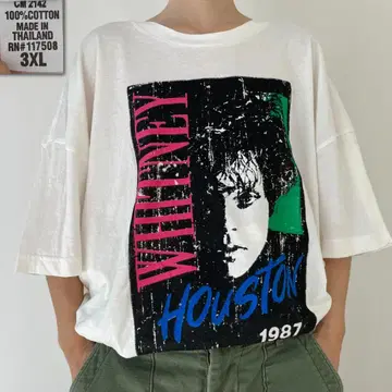 GG267 티셔츠 00s 휘트니 휴스턴 1987 WHITNEY