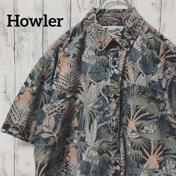 C2217 Howler 알로하 셔츠 반팔 셔츠 남국 거북이 뱀 보타니컬