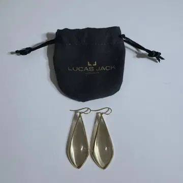 LUCAS JACK 클리어 드롭 귀걸이