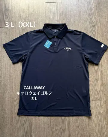 새상품 CALLAWAY 캘러웨이 골프 피케 셔츠 네이비 3L(2XL)