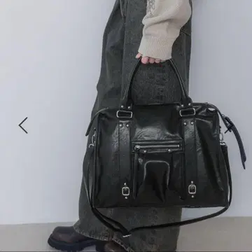 JEANASIS 앤티크 페이크 가죽 토트 백
