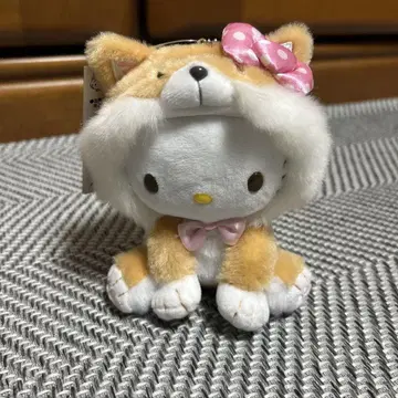 산리오 헬로키티 시바 개 날 봉제 인형 키링 마스코트