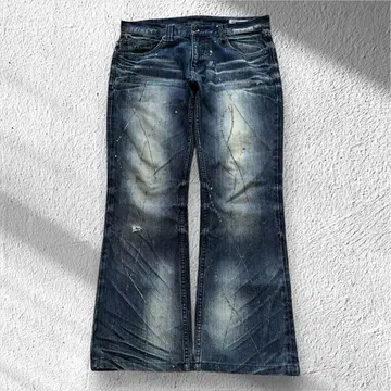 아카이브 그런지 디자인 플레어 데님 y2k