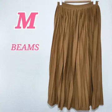 BEAMS B:MING LIFE STORE 플리츠 스커트 브라운 계열