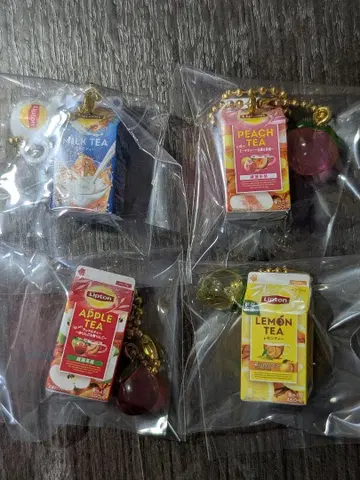 립톤 미니어처 키링 밀크 피치 애플 레몬