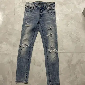 아메리칸 이글 데미지 가공 스키니 데님 라이트 블루
