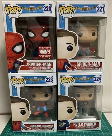 funko POP 220 221 223 224 스파이더맨 4종 세트