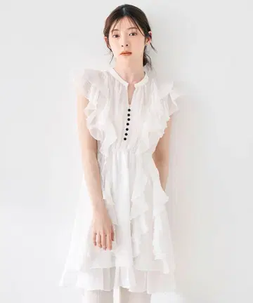 COCODEAL 프릴 미니 원피스