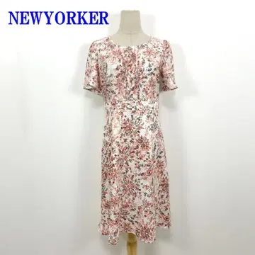 뉴요커 반팔 원피스 화이트 오렌지 폴리에스테르 11 C3785